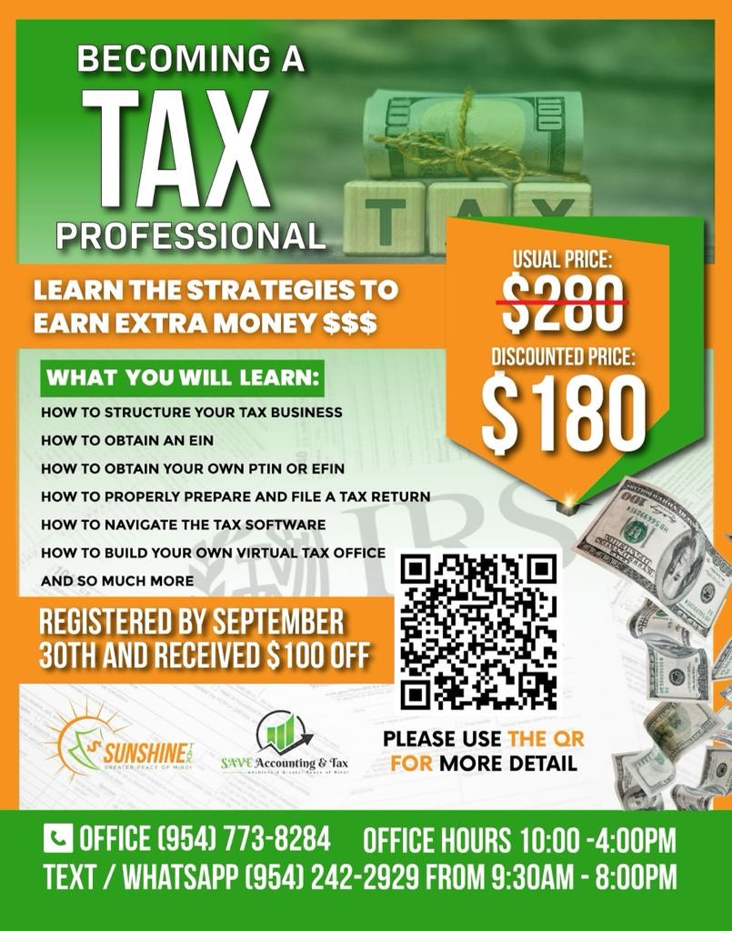 Becoming a Tax Professional flyer